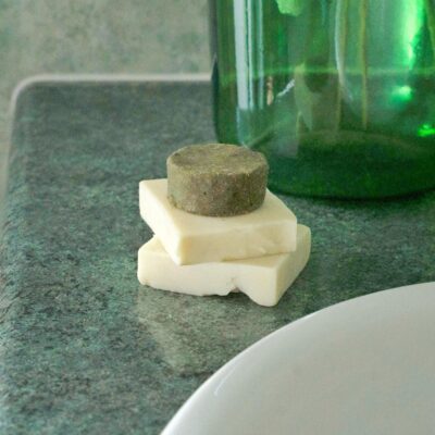 Premiers prototypes de shampoing et savon solides Biopick